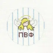 Kangaroo Paw Designs Pi Beta Phi Sorority Handpainted Needlepoint Canvas