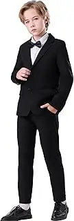 [DANUOKU] Boys Suit 2PCs with Suit Jackek and Pants,KidsTuxedo Formal Suit Wedding Ring Bearer Outfit for 6-11Y