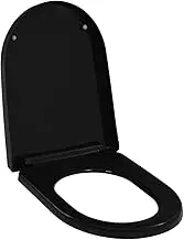 Soft-Close Toilet Seat with Quick-Release Design Black