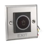 IR No Touch Door Release Exit Button Sensor Switch w LED 86mmx86mm Panel 12V 3A