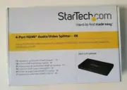 NEW StarTech 4-Port HDMI Audio / Video Splitter - 4K Part # ST124HD4K