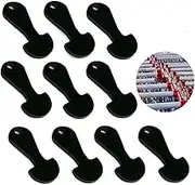 Shopping Trolley Token Key, 10 Pack 1.8 Inch Cart Remover Unlock Release Keychain for Grocery Shopping Cart, Trolley Remover Keyring, Coin Unlock Release Key for Meters(Black)