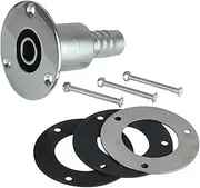 Marine Thru Hull Exhaust | Thru-Hull Fittings for Boats - Stainless Steel 316 Straight Thru Hull Exhaust Skin, Fitting 22/24mm Tube Pipe Socket Hardware Pochy