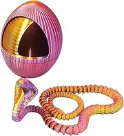 Printed Snake Egg,Fidget Animals Toy - Printed Animals Fidget Toys Flexible Snake Toys for Home Decor for Adults