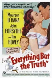 Everything But The Truth poster Tim Hovey Maureen O'Hara John - 1956 Old Photo