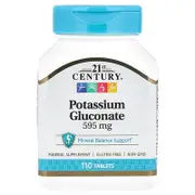 21st Century, Potassium Gluconate, 595 mg, 110 Tablets