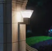 Solar bollard Light Garden Lanscape Park Patio Yard Lighting