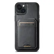 For iPhone 15 Plus Case Elegant Detachable Compatible with MagSafe Wallet Black