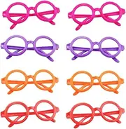 LIFKOME 10PCS Assorted Color Round Frame Glasses Creative Optical Frames for Lightweight Party Props Educational Eyewear for Fun Playtime Activities for Photo Booths
