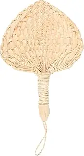 Cabilock Natural Palm Leaf Hand Fan Handmade Handheld Fan for Women Home Wall Decor