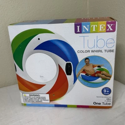Intex Color Whirl 48" Swimming Pool Beach & Lake Inflatable Tube Float - New