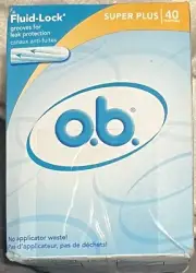 o.b. Applicator Free Digital Tampons, Super Plus - 40 Count