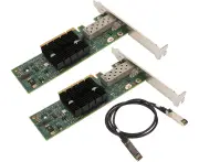 10Gb SFP+ PCI-E Network Card NIC, 2PCS PCIE SFP+ Network Adapter MNPA19 10Gb SFP+ PCIE Network Card with 3.28ft Conversion Cable Pice Network Adapter Card