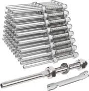 50 Pack Cable Railing Swage Threaded Stud Tension End Fitting Terminal for 1/8"