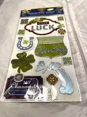 New Little Yellow Bicycle Chipboard Stickers Lucky 13 Pieces Scrapbooking LM 165