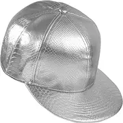 [EIGSO] Unisex Metallic Baseball Hats for Men Women Snapback Flat Brim Baseball Hats Adjustable