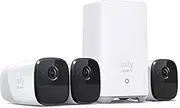 Security, eufyCam 2 Pro 3-Cam Kit Wireless Home Security Camera Add-on with HomeBase 2, 365-Day Battery Life, HomeKit Compatibility, 2K Resolution, No Monthly Fee, Motion Only Alert