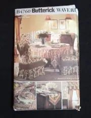 Butterick WAVERLY UNCUT Home Decor Pattern B4760 Formal Dining Room Accessories