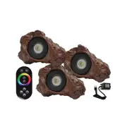 Half Off Ponds LumiNight Pond Lights (3) 3-Watt Color Changing Rock Light Kit