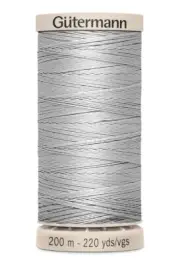 Gutermann Waxed Cotton Quilting Thread 200m Colour 618 SILVER GREY