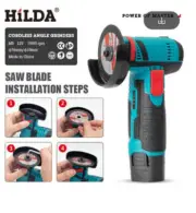 HILDA 12v Mini Angle Grinder Rechargeable Grinding Tool Polishing Grinding