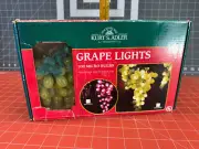 Kurt S. Adler Grape String Lights 100 Micro Bulbs Green 5 Clusters New