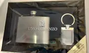 Umo Lorenzo Stainless Steel Hip Flask and Key Ring Set
