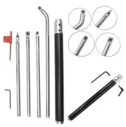 Wood Turning Tool Set Carbide Tipped Lathe Finisher/Rougher/Hollower Tool Gifts