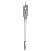 Spade Drill Bit 5/8" Paddle Flat Bits Wood Hole Cutter Silver Tone