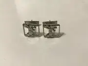 Timberjack Silver Cufflinks Donkey Skidder Lumberjack Forestry