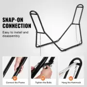 Steel Hammock Stand 450lbs Capacity Adjustable Frame for 69 to 128ft Hammocks