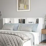 Bedroom Furniture Headboard Cabinet White 220 cm