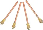 iplusmile 4PCS Copper Service Access Valves for HVAC Systems Refrigeration Tools with Great Sealing Effect Easy to Fill Chamber Knurled Coupler Nut Design