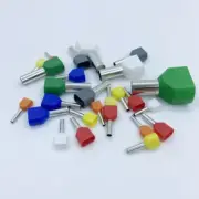 10-1000 Double Wire Ferrule 22-6 AWG Dual Bootlace Ferrules Twin Connectors