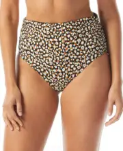 Coco Reef Women's Impulse Rollover Bikini Bottoms (Black Multi, X-Large)