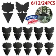 6/12/24Pcs Dual Sided Sticky Trap Insect Killer Whitefly Thrip Fruit Fly Gnat AU