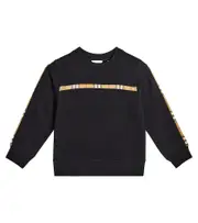 [Burberry Kids] Burberry Kids Vintage Check paneled jersey sweatshirt Y 4 black