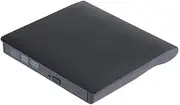 Prettyia External DVD Drive USB 3.0 Ultra Slim Aluminum Portable CD DVD +/-RW Optical Drive Burner Writer Player, Great for Laptop PC Computer - Black