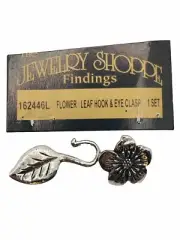Flower Leaf Hook And Eye Clasp Set