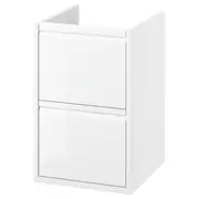 ÄNGSJÖN wash-stand with drawers, high-gloss white, 40x48x63 cm