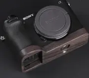New Wood Wooden Camera Grip Baseplate Handle Holder For Sony A6700 Light Weight