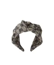 Gucci Kids GG Motif Knotted Headband One size Beige/Blue