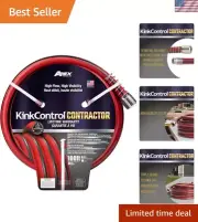 Kink Resistant Contractor Hose - 100 ft with Spring Coil & Puncture Protection