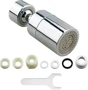 TAODAN 360 Degree Swivel Faucet Aerator Silver Dual Function 55/64 Inch Female Spray Faucet with Installation Tool Suitable for Sink Tap