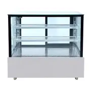 Bonvue Black Trim Square Glass Cake Display 2 Shelves 1200X700X1100 - Cake Display Fridges (SSU120-2XB) - SSU120-2XB