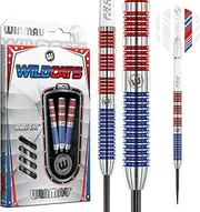 WINMAU Wildcats 90% Tungsten Darts Set with Flights and Stems (Shafts) - Prism Technology - Match Weighed