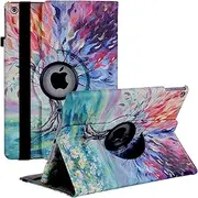 Rouceyxin Rotating Case for iPad 9th Generation Case (2021) / 8th Generation (2020) / 7th Gen (2019) 10.2 Inch - 360 Degree Rotating iPad Case Stand Cover with Auto Wake Sleep Function (Lucky Tree)