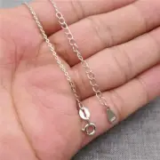 925 Sterling Silver Hammered Cable Chain Necklace Rhodium Plated 1.2mm 18 Inches