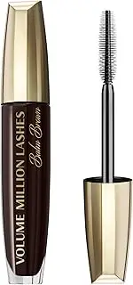 L'Oréal Paris Mascara, Brown Mascara for Extra Definition, Extra Volume and Extra Care, Volume Million Lashes Balm Brown, No. 01 Brown, 1 x 8.6 ml