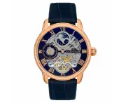 Earnshaw Blue Leather Multi-function Men's Automatic Watch - ES-8006-0A